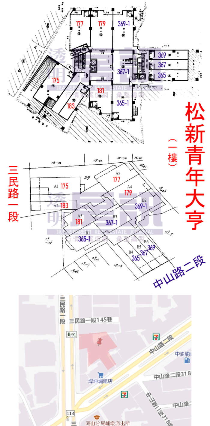 板橋區中山路二段365號6樓 房屋棟別圖圖片