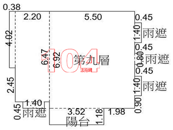 楠梓區德賢路569-2號9樓一 房屋平面圖圖片
