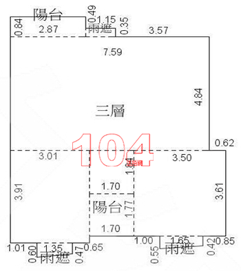 楠梓區加宏路191巷51弄10號3樓 房屋平面圖圖片