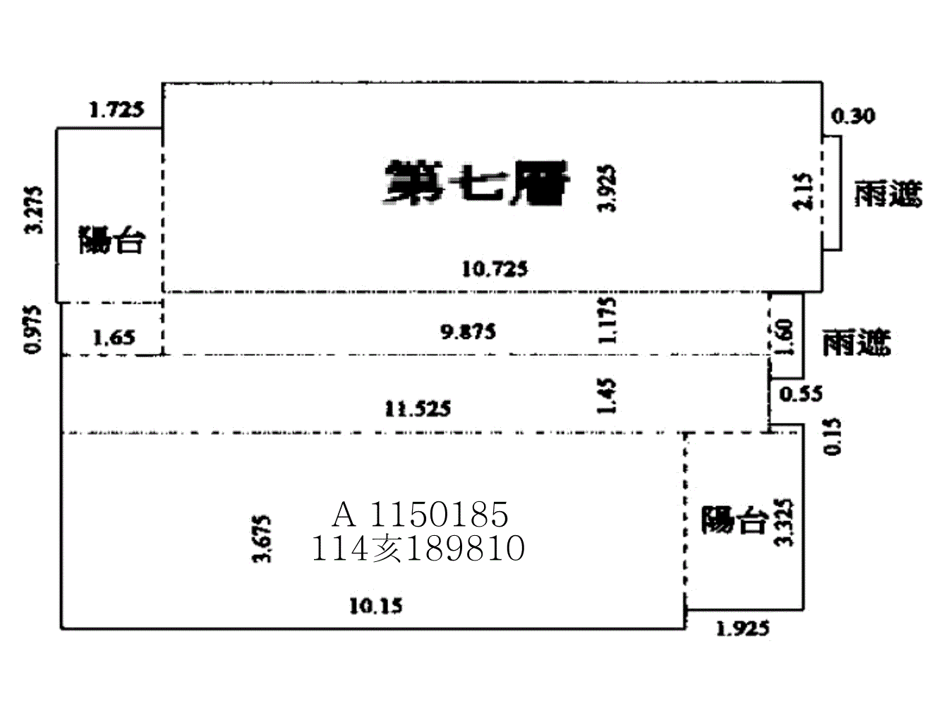 北屯區軍福十六路306號7樓 房屋平面圖圖片