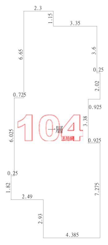 中西區中華西路二段580巷120號5層樓 房屋平面圖圖片