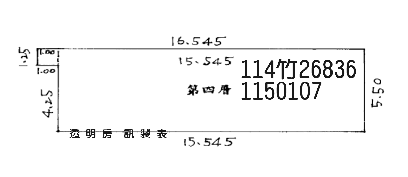 平鎮區金華街101-3號4樓 房屋平面圖圖片